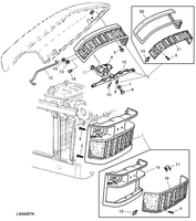 grill przedni dolny, siatka maski John Deere L78698