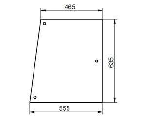 szyba do ciągnika Case - boczna 3223776R1, 3223775R1 (1421)