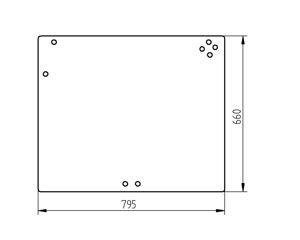 szyba ładowarka teleskopowa Manitou - tylna 180312 (2744)