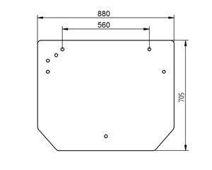 szyba do ciągnika Deutz-Fahr, Lamborghini, Same - tylna 0.010.7719.0 (1219)