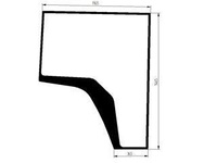 szyba do ciągnika John Deere - prawa R208587