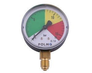 Manometr suchy opryskiwacza M63 16 bar M12x1.5 dolne przyłącze POLMO