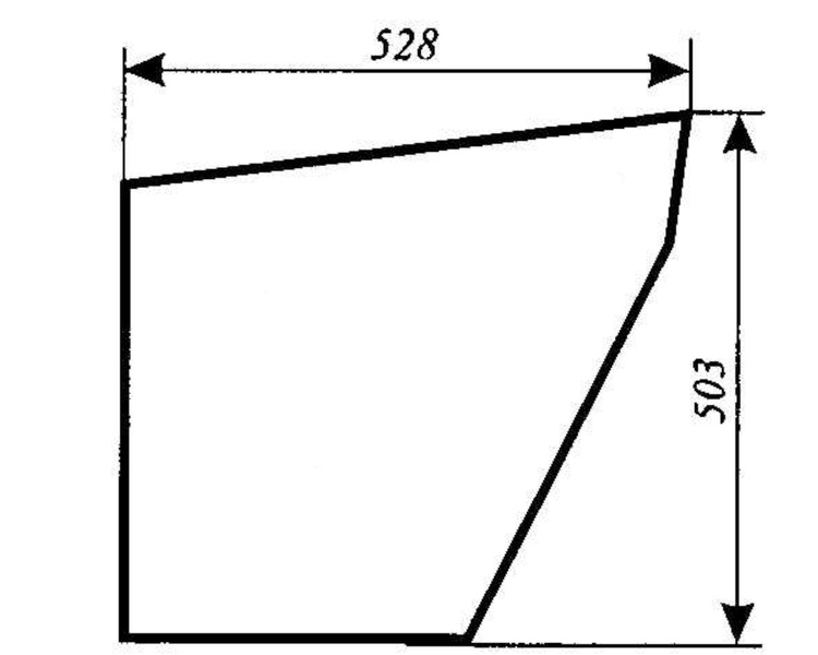 szyba do ciągnika C-360 kabina Szyszka Koźmin (K2) - drzwi dół (lewa, prawa) (812)