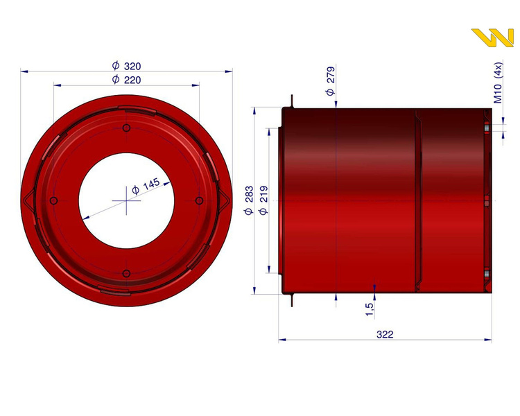 Osłona bębnowa Kosiarka rotacyjna blacha 1.5mm Waryński