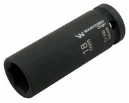 Nasadka udarowa sześciokątna długa 1/2" 18 mm Waryński