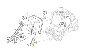 mocowanie, uchwyt przedniej szyby Linde 3924376225