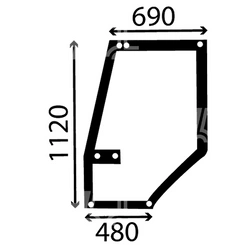 szyba CASE Maxxum 5120 5130 5140 5220 5230 5240 5250 - drzwi prawe 1330930C2 (1097)