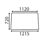 szyba do ciągnika Case - przednia 3146527R1 (4696)