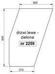 szyba FIAT serie 80 90 94 - drzwi lewe zielone (2259) 5117682