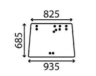 szyba do ciągnika Kubota - tylna 6C26272412 (3596)