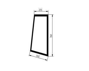 szyba ładowarka teleskopowa Deutz-Fahr, JLG - boczna prawa tylna 2480072 (4134)