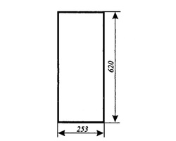 szyba do ciągnika MF-255 kabina Krotoszyn mała - przednia dolna (lewa, prawa) (252)