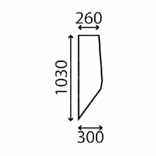 szyba Yanmar - boczna lewa 105870