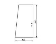 szyba koparka CAT - drzwi górna tylna przesuwana 156-6474 (1769)