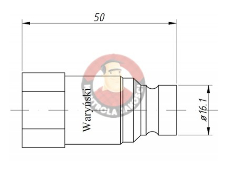 Szybkozłącze hydrauliczne suchoodcinające wtyczka G1/4" BSP