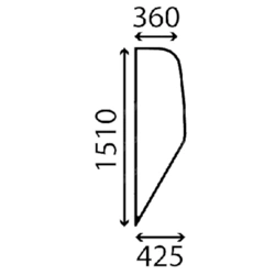 szyba Case, Fermec - boczna lewa 6012413M1 (2928)