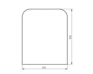 szyba koparka CAT - przednia górna 156-6472 (2114)