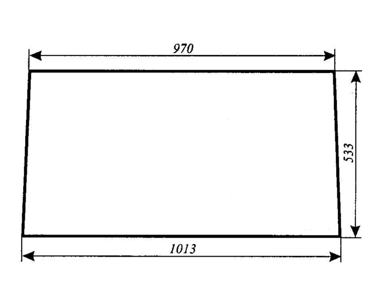 szyba do ciągnika C-360 kabina Lubsko - tylna (101)