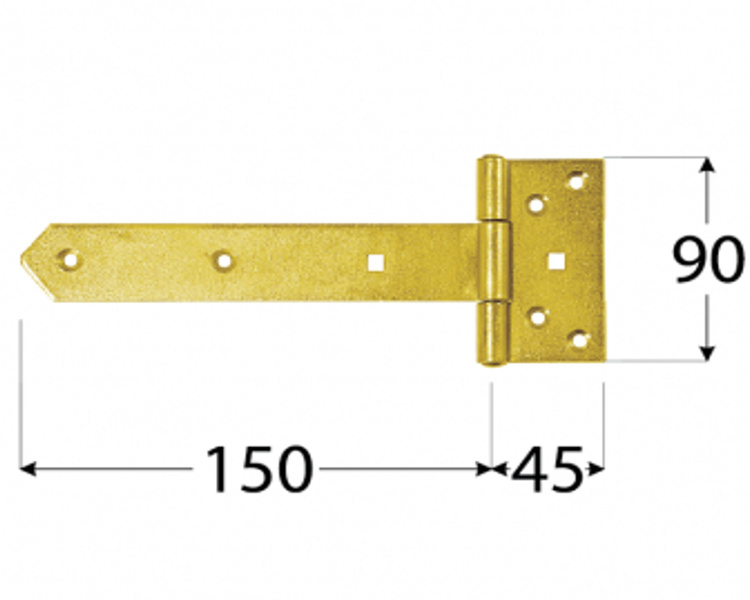 Zawias bramkowy 150x45x90x3 bramy drzwi domax