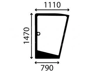 szyba kombajn Claas Jaguar - boczna prawa otwierana 06255761 (2283)
