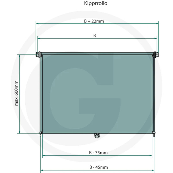 roleta przeciwsłoneczna z kabłąkiem, osłona do kabiny ciągnika, koparki 800x600mm jasna