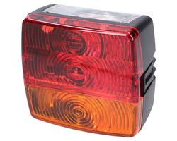 lampa tylna zespolona, sygnałowa z podświetleniem rejestracji WESEM LT4.52101 99x104mm z żarówkami