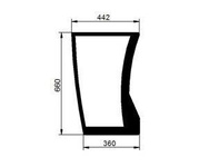 szyba Deutz-Fahr, Lamborghini, Same - przednia dolna prawa 04429884 (1354)
