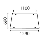szyba Deutz-Fahr - tylna FRA-0505222308