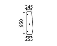 szyba do ciągnika Kubota - boczna 6C26272210