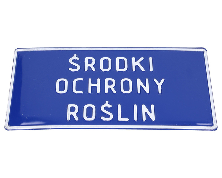 ŚRODKI OCHRONY ROŚLIN - tabliczka - aluminium - 4 kolory