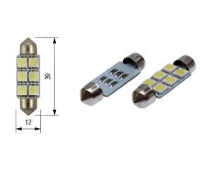 Żarówka 12V 6XSMD 5050 LED SV8,5 2szt BOSMA