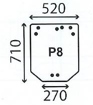 szyba do ciągnika John Deere - tylna ER201044 (3039)