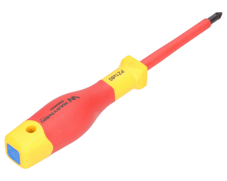 Wkrętak krzyżakowy PZ1 izolowany 80 mm VDE Waryński