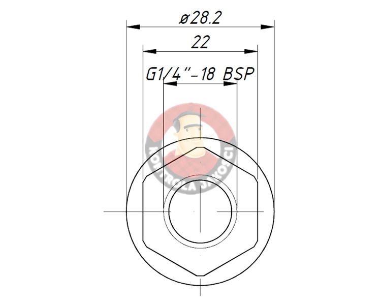 Szybkozłącze hydrauliczne suchoodcinające gniazdo G1/4" BSP