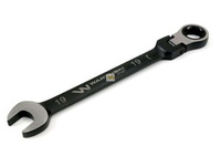 Klucz płasko-oczkowy 19 mm z grzechotką 72 zęby i przegubem Waryński