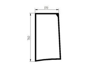 szyba do ciągnika Same - boczna lewa 0.015.0346.010 (5362)