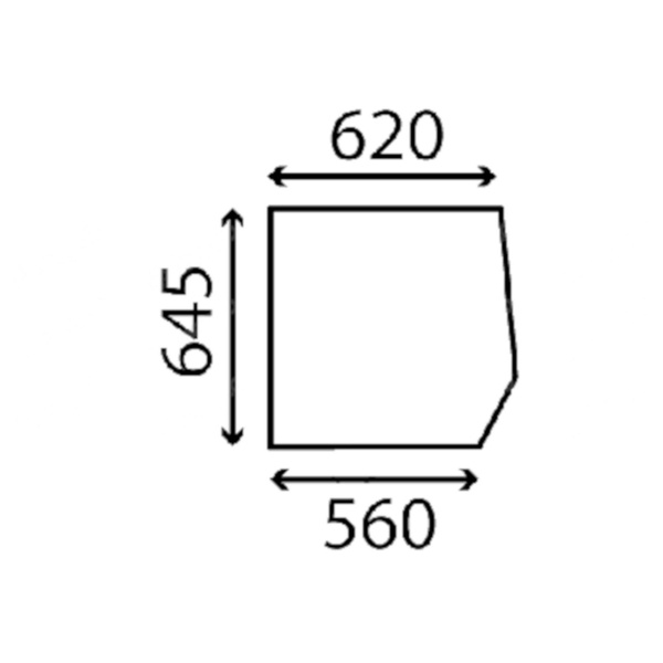 szyba Massey Ferguson - boczna 3101826M1 (5345)