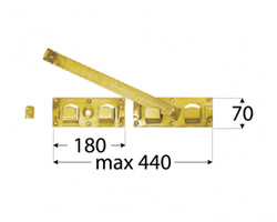 Zasuwa bramowa 440x70x180x8,0 do bramy furtki na kłódkę domax