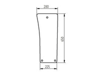 szyba do ciągnika Kubota - przednia dolna lewa TA14970560