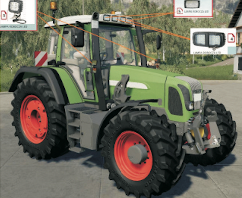 lampa robocza LED kwadratowa dedykowana Fendt Vario - 4000 lumenów - JAKOŚĆ! G842900110010