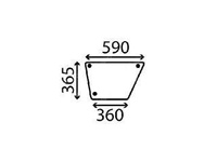szyba Massey Ferguson seria 3000 - drzwi dolna 3600359M1