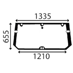 szyba do ciągnika Case - tylna z wycieraczką 134671062