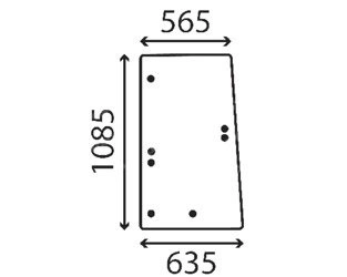 szyba Case, New Holland - boczna prawa otwierana 76303230 (3302)