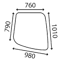 szyba Case - boczna przednia prawa KHN3079 (3101)