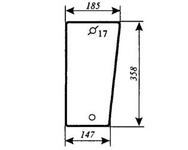 szyba do ciągnika Fendt - przednia dolna 205812040600 (861)