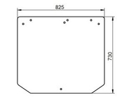 szyba do ciągnika John Deere - tylna ER200669 (2204)