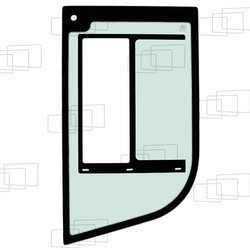 szyba Liebherr, Claas/Renault - drzwi lewe 93028129 (4552)
