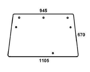 szyba do ciągnika Deutz-Fahr - przednia 04366118