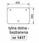 szyba Case 644 743 744 745 844 946 1046 955 1055 1255 1455 kabina Fritzmeier Cockpit - tylna dolna (1417)