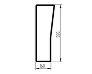 szyba Kubota STV32, STV36, STV40 - przednia dolna prawa 0069545771